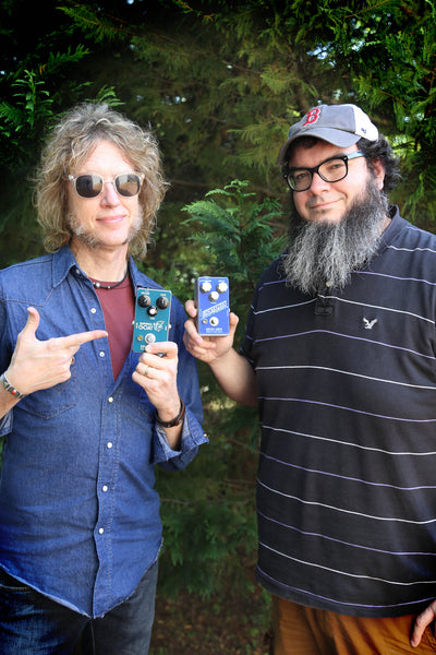 Peter Stroud and Nick Greer, Burning Goat, Lightspeed, at the Greer Amps shop.